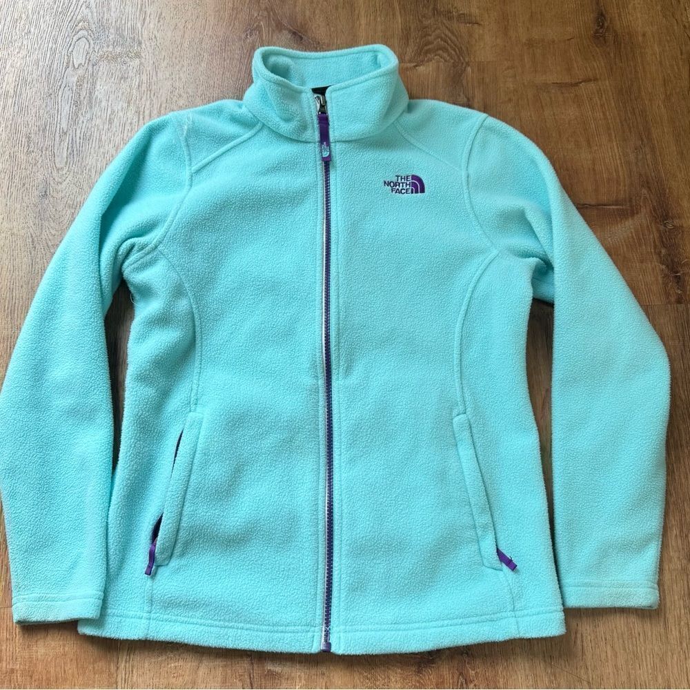 The North Face Blue Purple Fleece Jacket Girls XL 14/16